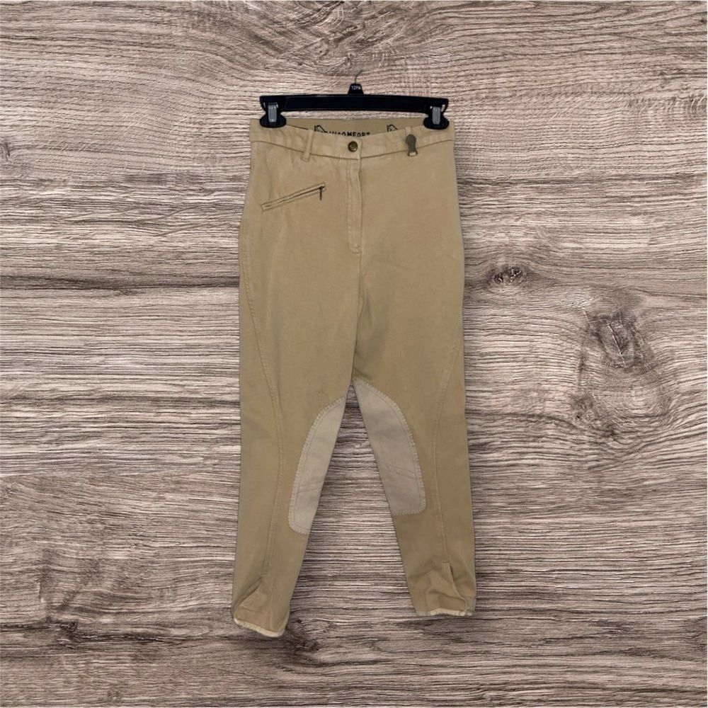Vequi Comfort Tan Riding Pants - L (95% Cotton/ 5% Elastane